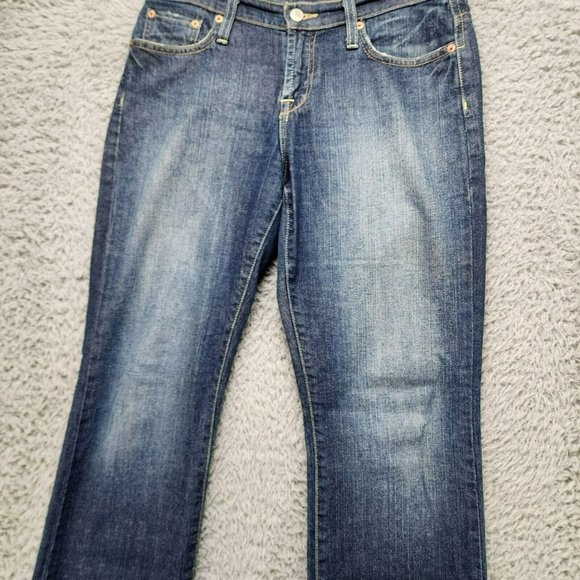 Lucky Brand Jeans Womens 27 Petite Easy Rider Stretch Relaxed Fit Faded Mid Rise - Picture 2 of 15
